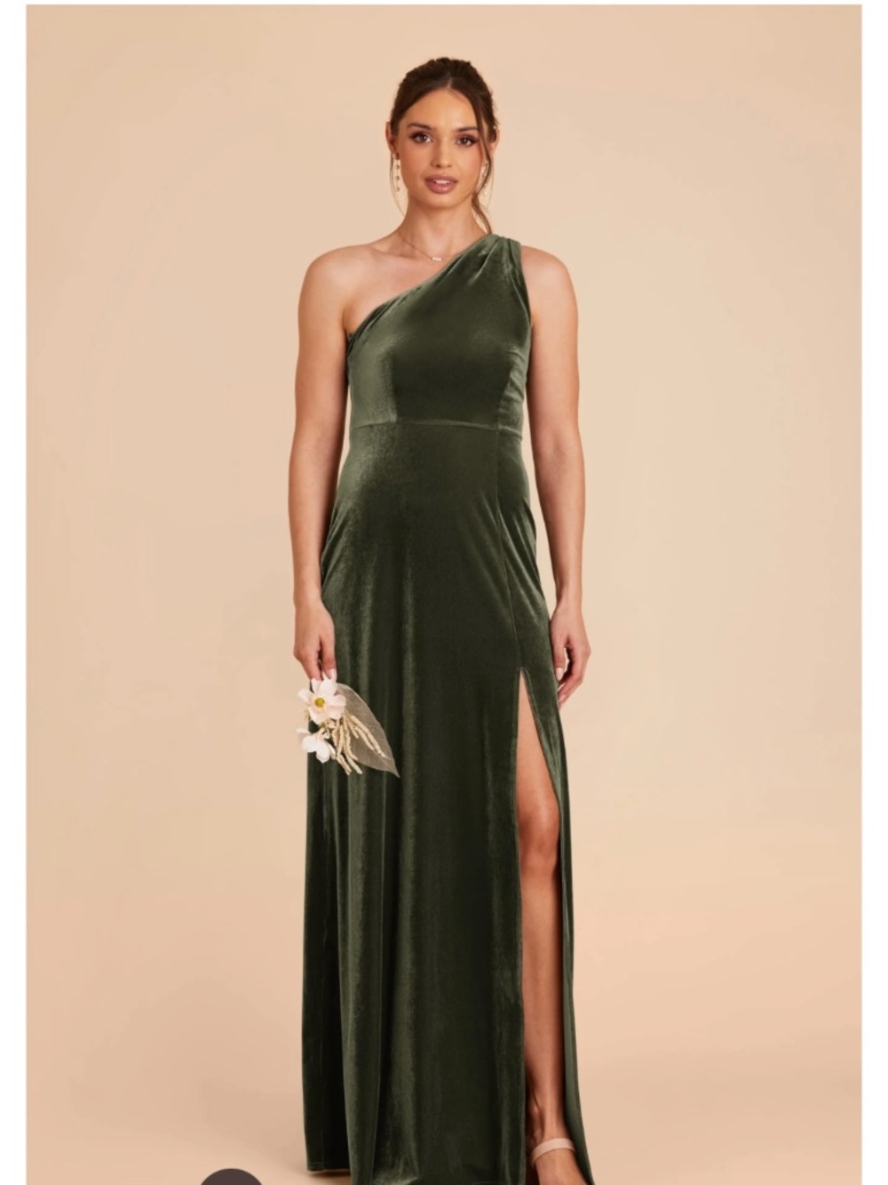 Kira Dress Velvet Olive Size M
